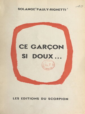 cover image of Ce garçon si doux...
